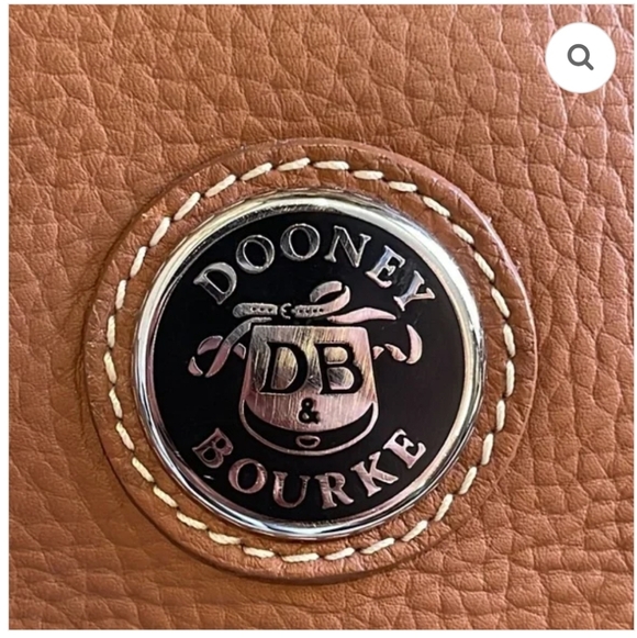 Dooney & Bourke Vintage Tan/Camel Dome Leather Shoulder Bag EUC - Picture 4 of 12